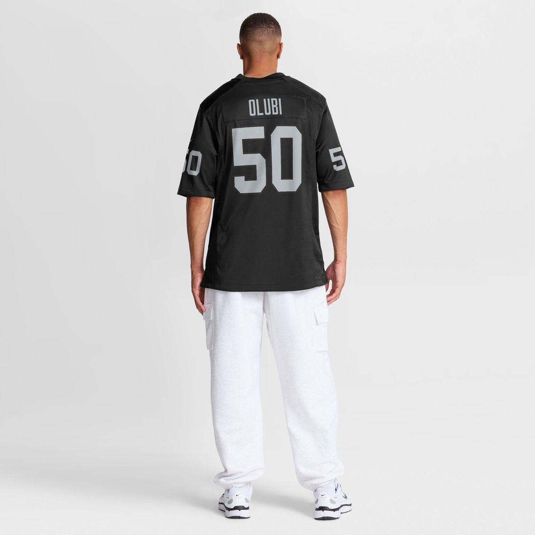 Segun Olubi Las Vegas Raiders Nike Team Game Jersey - Black