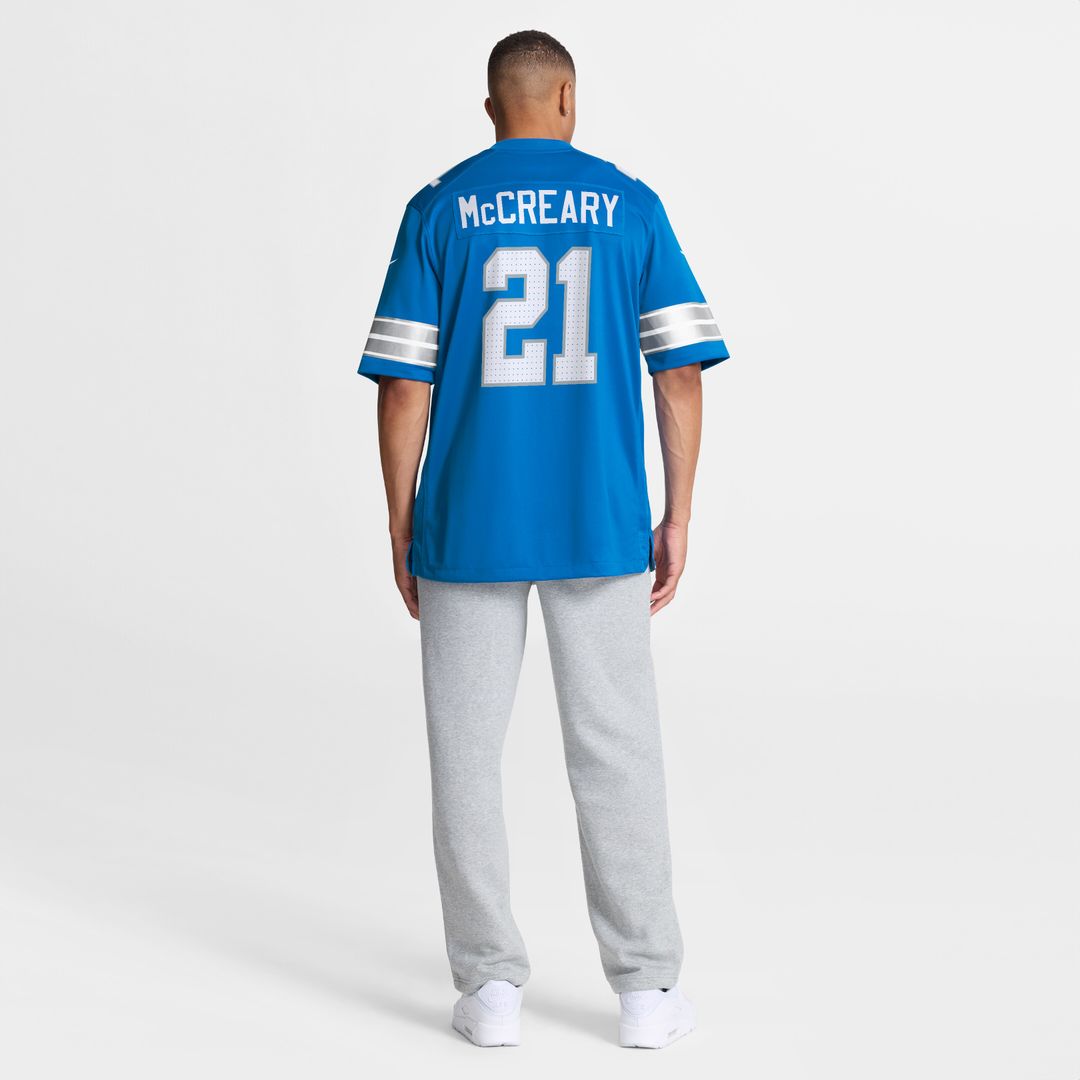Roger McCreary Detroit Lions Nike Team Game Jersey - Blue