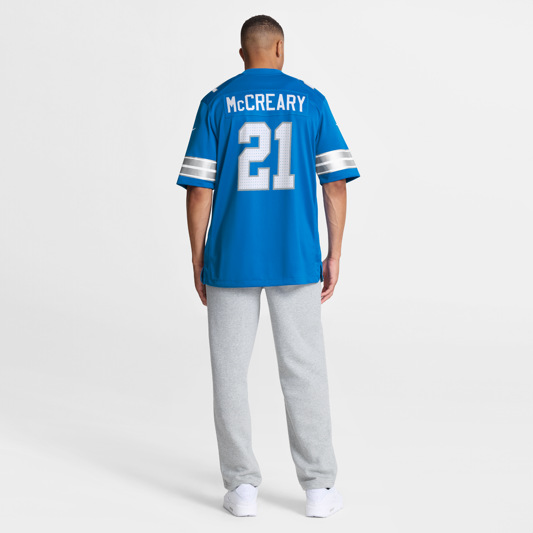 Roger McCreary Detroit Lions Team Game Jersey - Blue