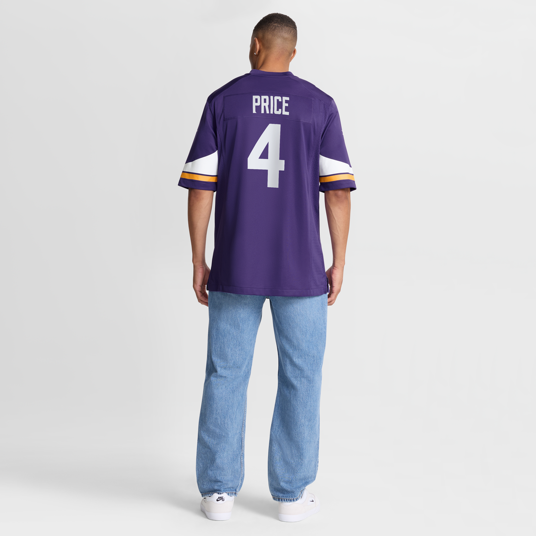Myles Price Minnesota Vikings Nike Team Game Jersey - Purple