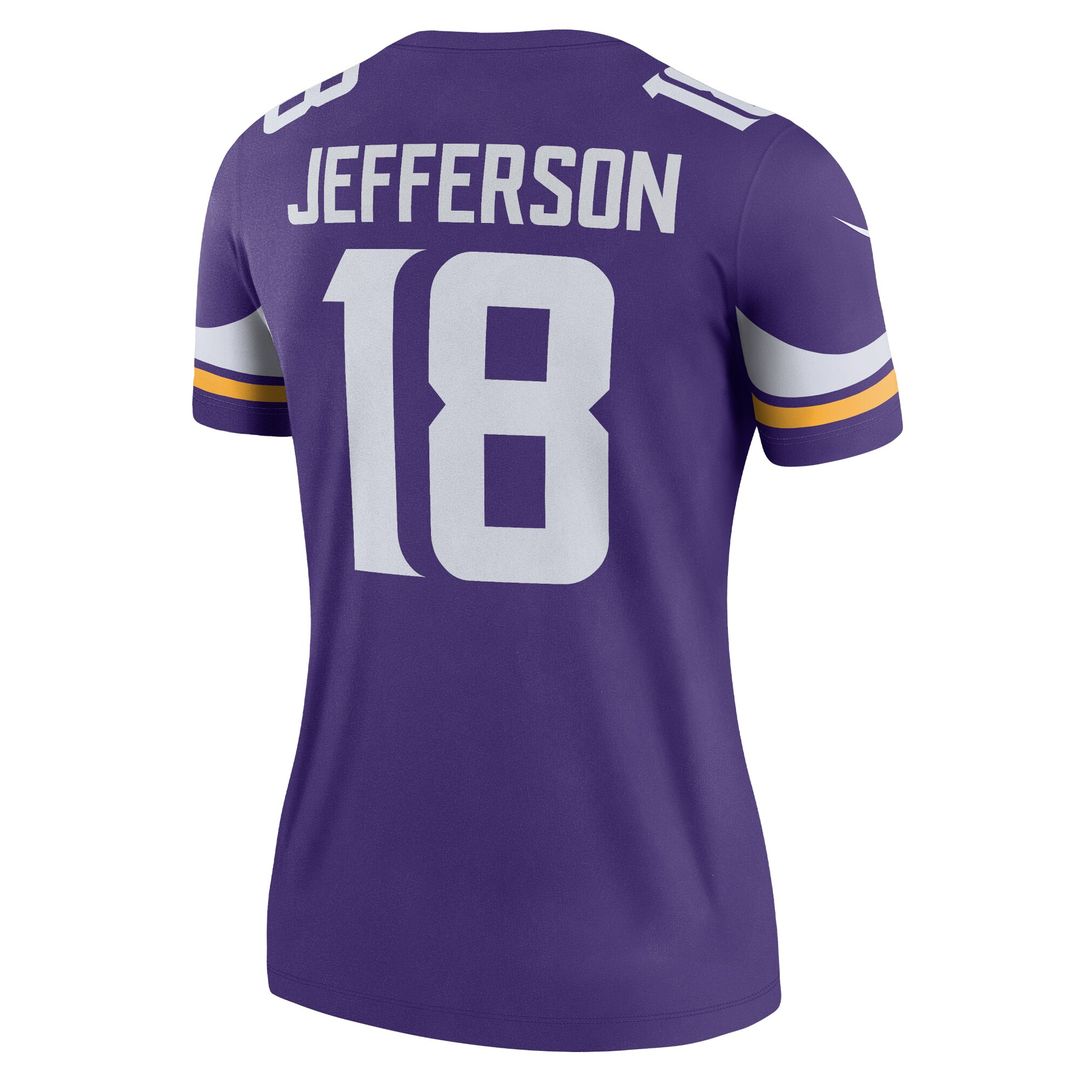 Justin Jefferson Minnesota Vikings Nike Women's Legend Player Performance Top - Purple