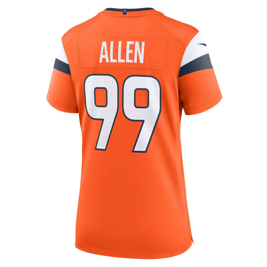 Zach Allen Denver Broncos Nike Women's Team Game Jersey - Orange