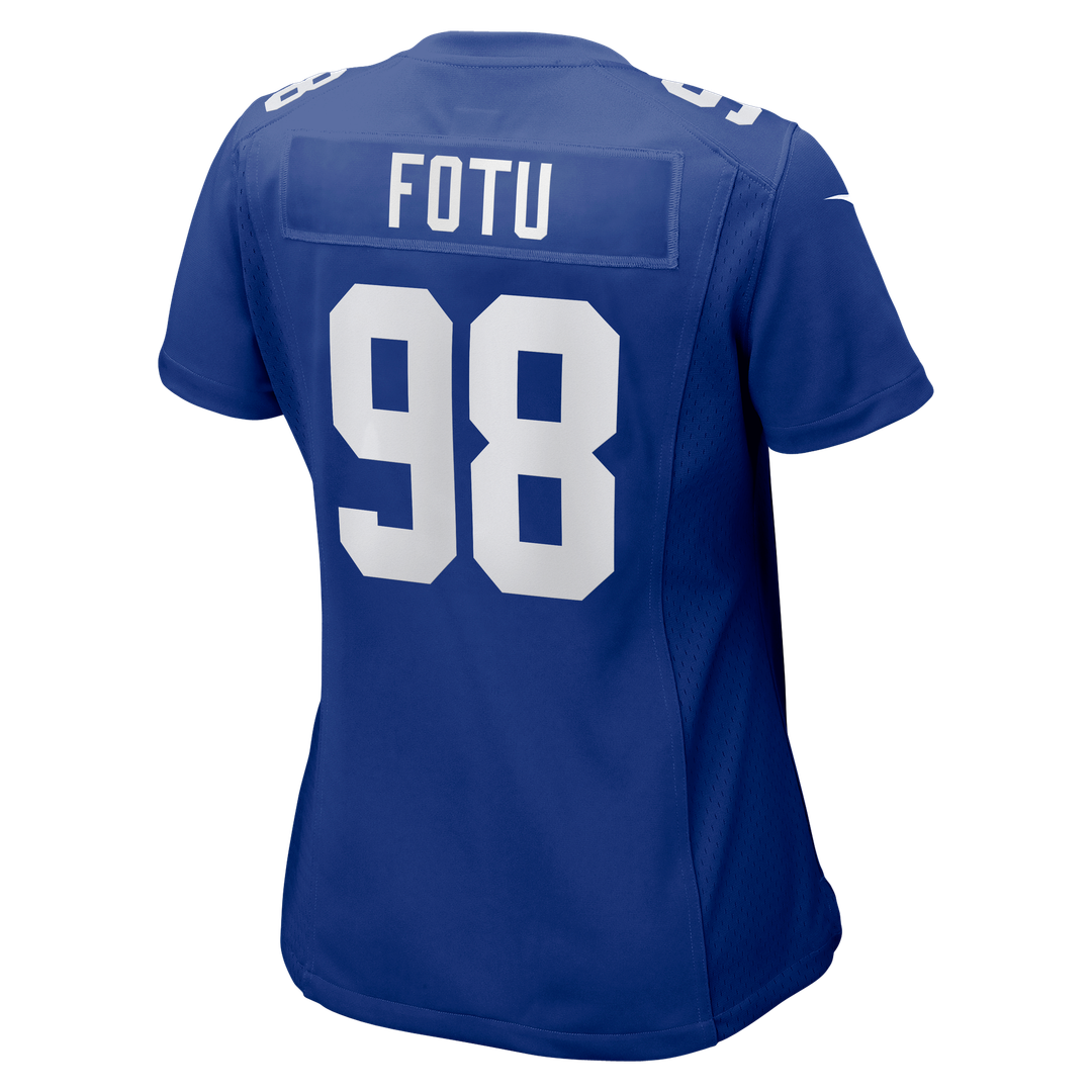 Leki Fotu New York Giants Nike Women's Team Game Jersey - Royal