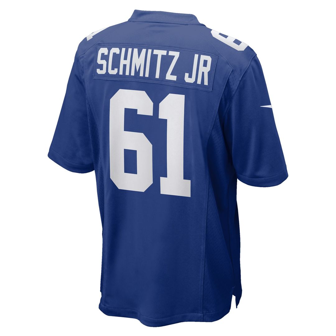 John Michael Schmitz Jr. New York Giants Nike Team Game Jersey - Royal