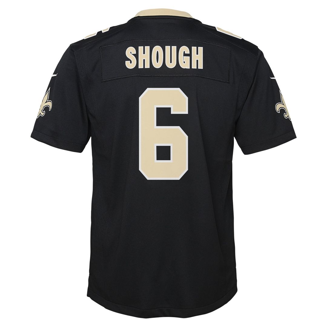 Tyler Shough New Orleans Saints Youth Team Game Jersey - Black