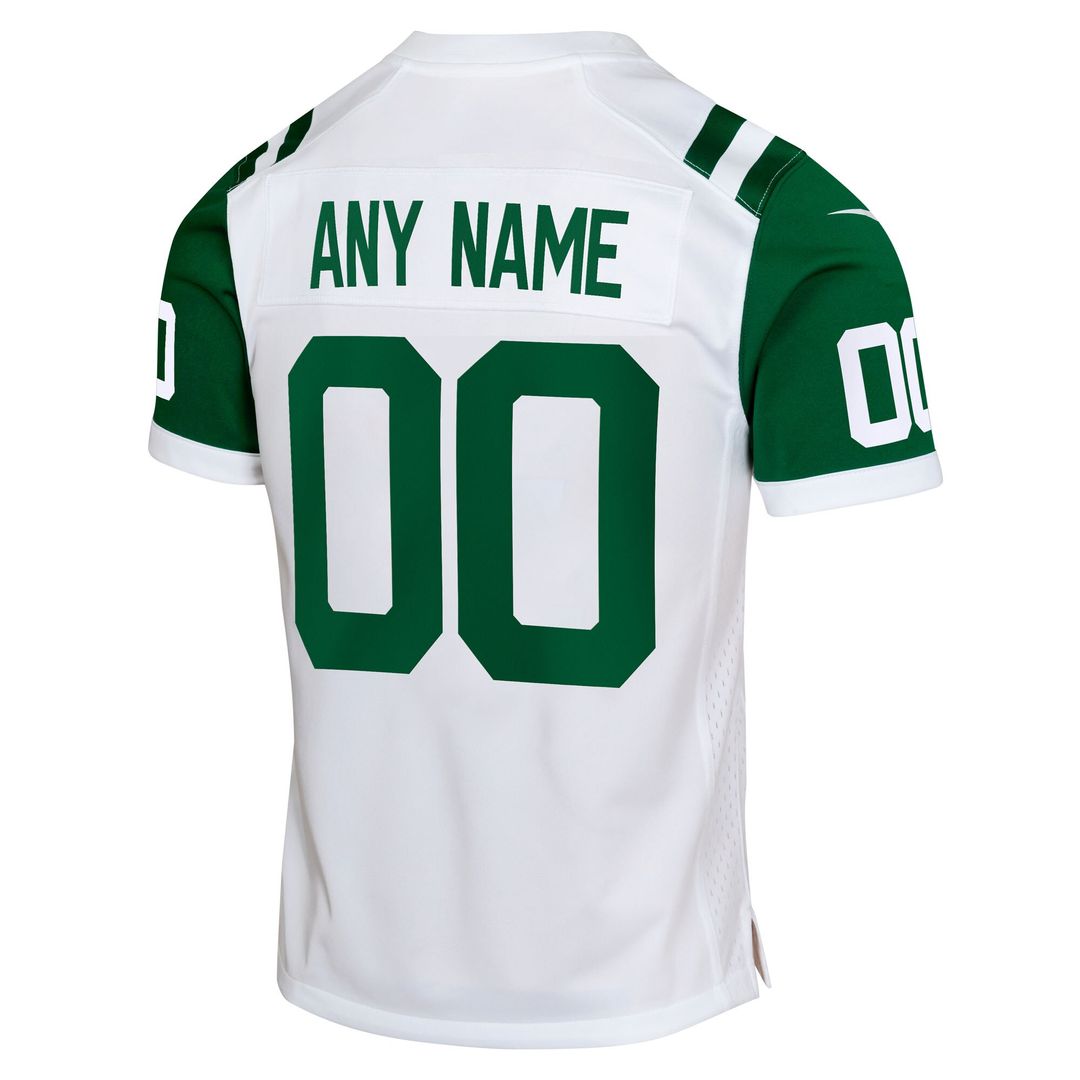 New York Jets Nike Youth Classic Alternate Custom Replica Jersey - White