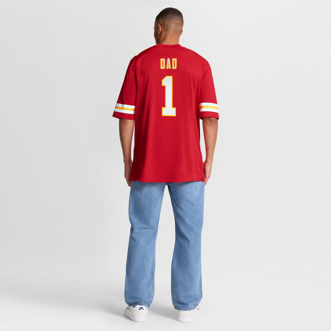Number 1 Dad Kansas City Chiefs Game Jersey - Red