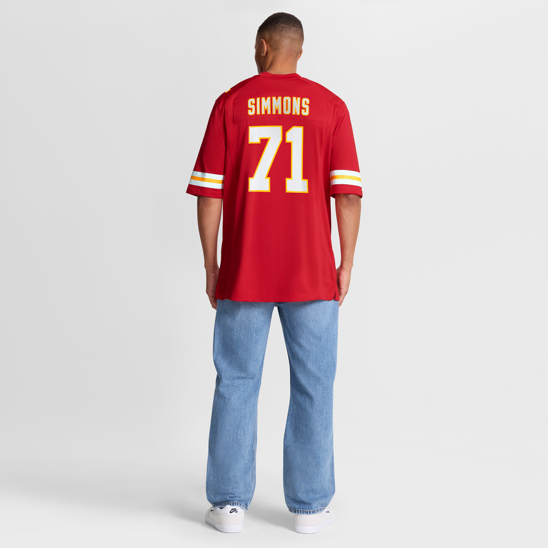 Josh Simmons Kansas City Chiefs Nike Team Game Jersey - Red