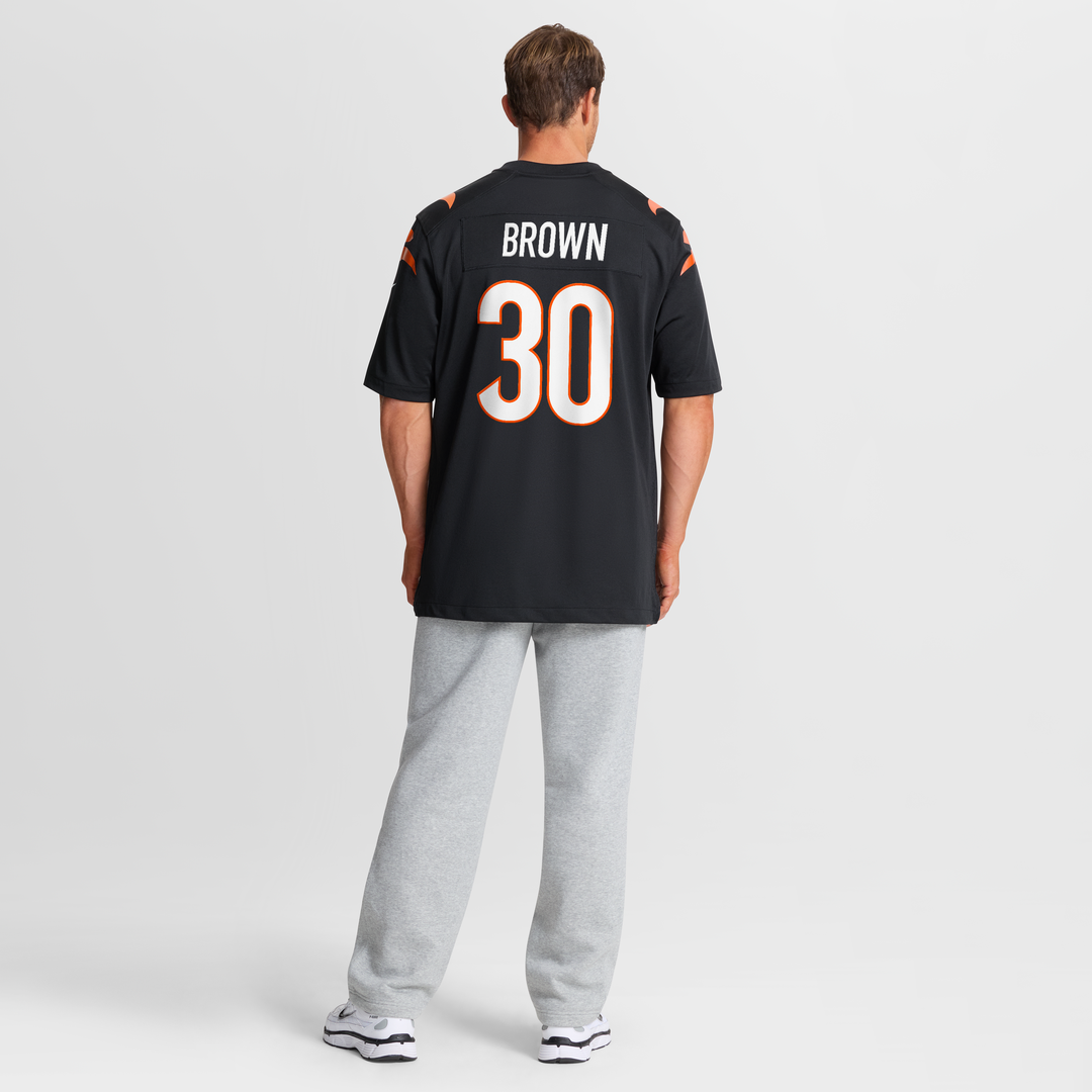 Chase Brown Cincinnati Bengals Nike Team Game Jersey - Black
