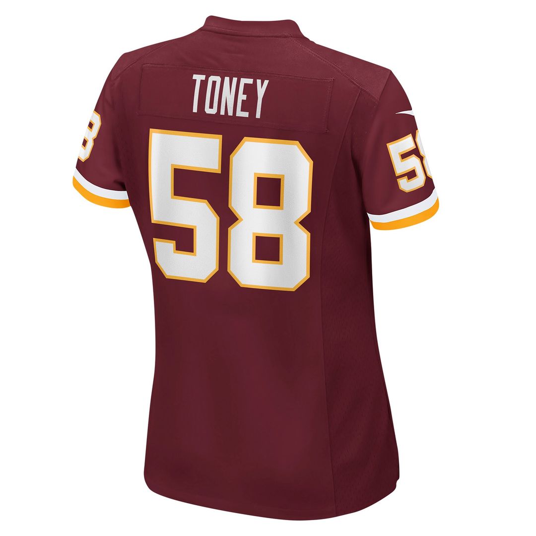 Shaka Toney Washington Football Team Women's Game Jersey - Burgundy
