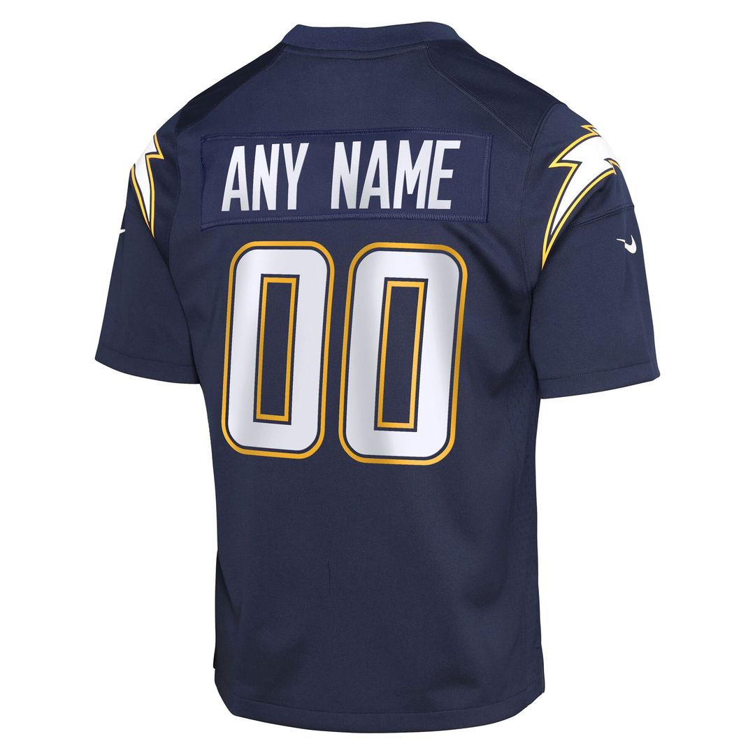 Los Angeles Chargers Nike Youth Alternate Super Chargers Game Custom Jersey - Navy