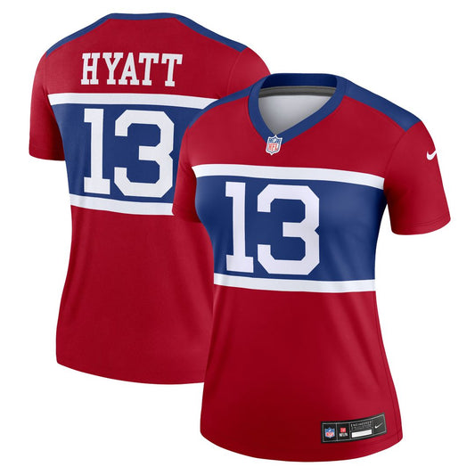 Jalin Hyatt New York Giants Nike Women's Alternate Legend Player Performance Top -  Red