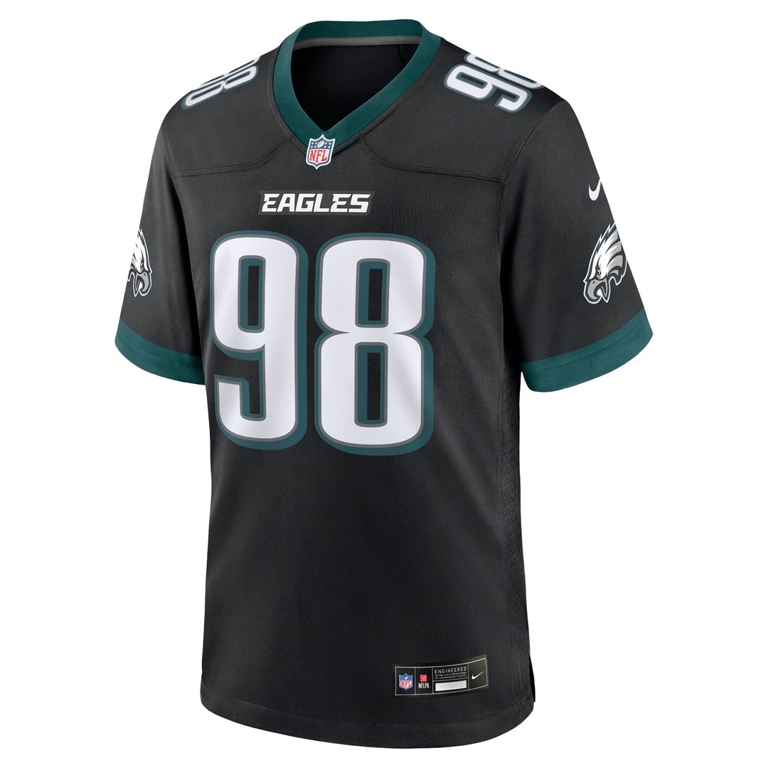 Jalen Carter Philadelphia Eagles Alternate Game Player Jersey - Black