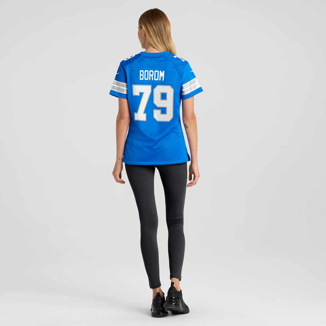 Larry Borom Detroit Lions Nike Women's Team Game Jersey -  Blue