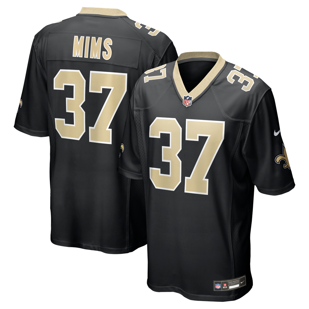 Jordan Mims New Orleans Saints Nike Team Game Jersey -  Black