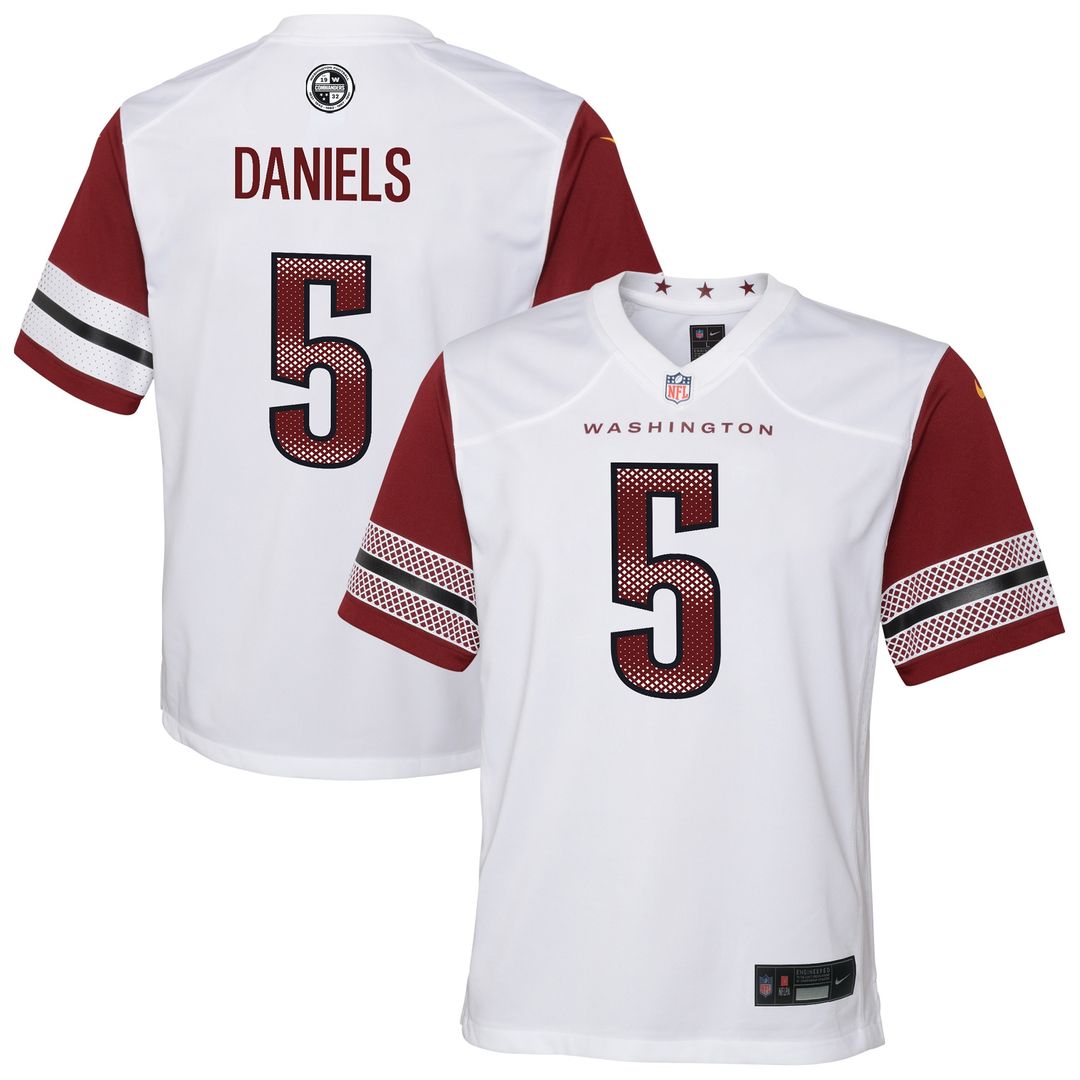 Jayden Daniels Washington Commanders Nike Youth Alternate Game Jersey - Black