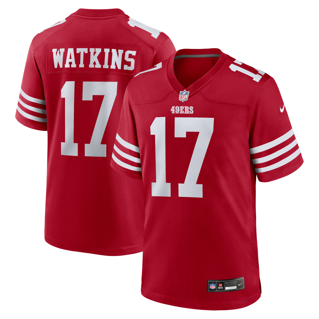 Jordan Watkins San Francisco 49ers Nike Team Game Jersey -  Scarlet