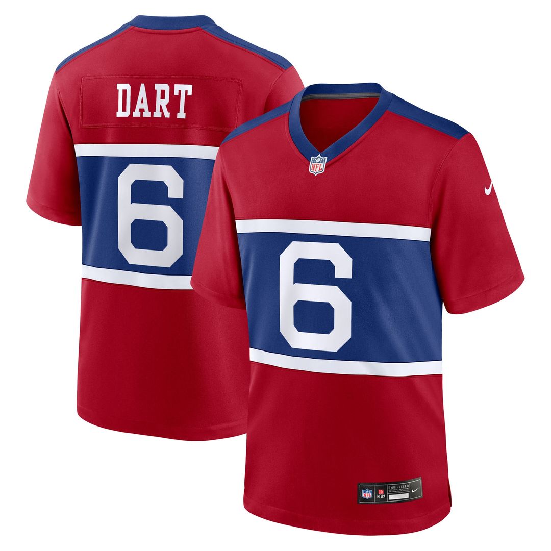 Jaxson Dart New York Giants Nike  Game Jersey - White