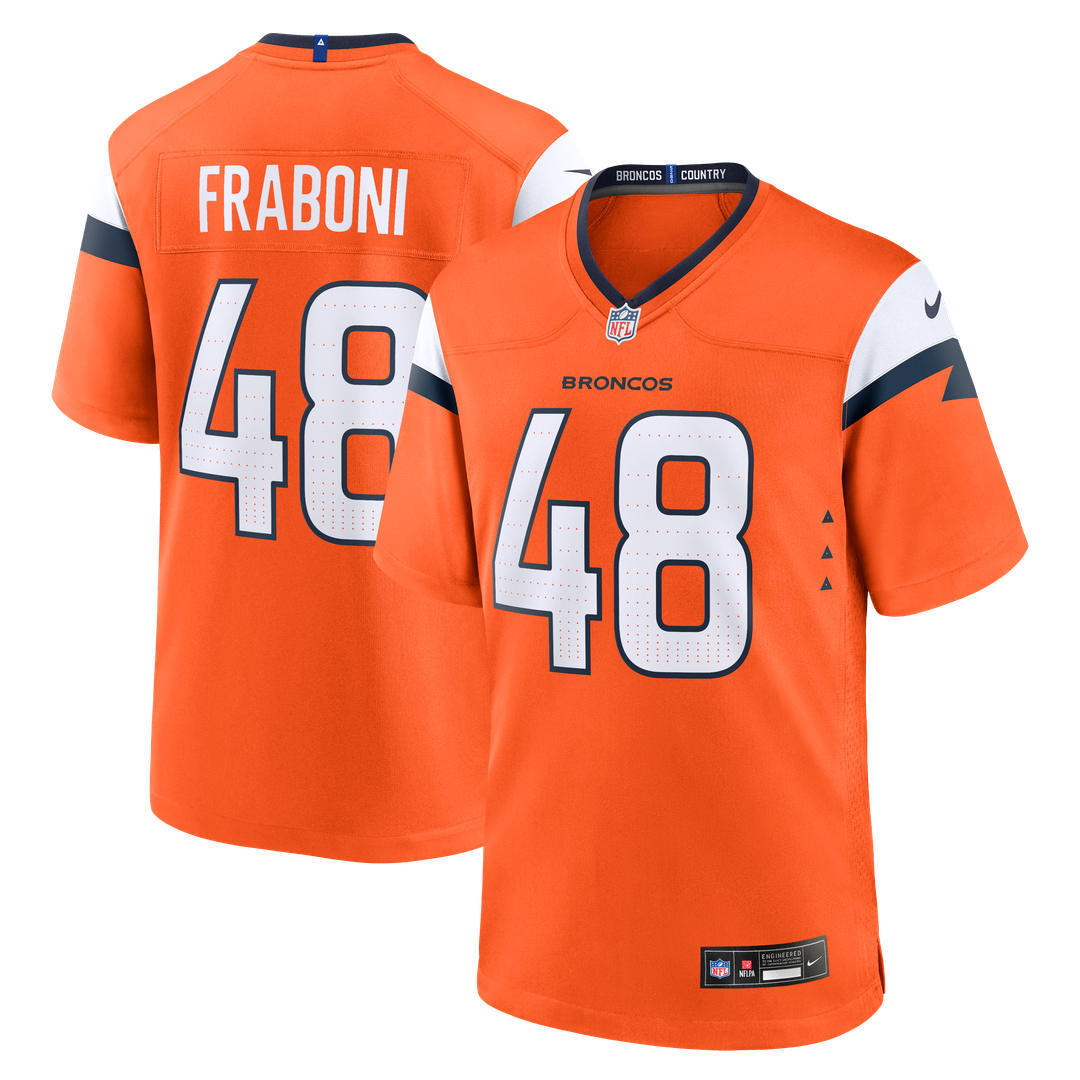 Mitchell Fraboni Denver Broncos Nike Team Game Jersey -  Orange