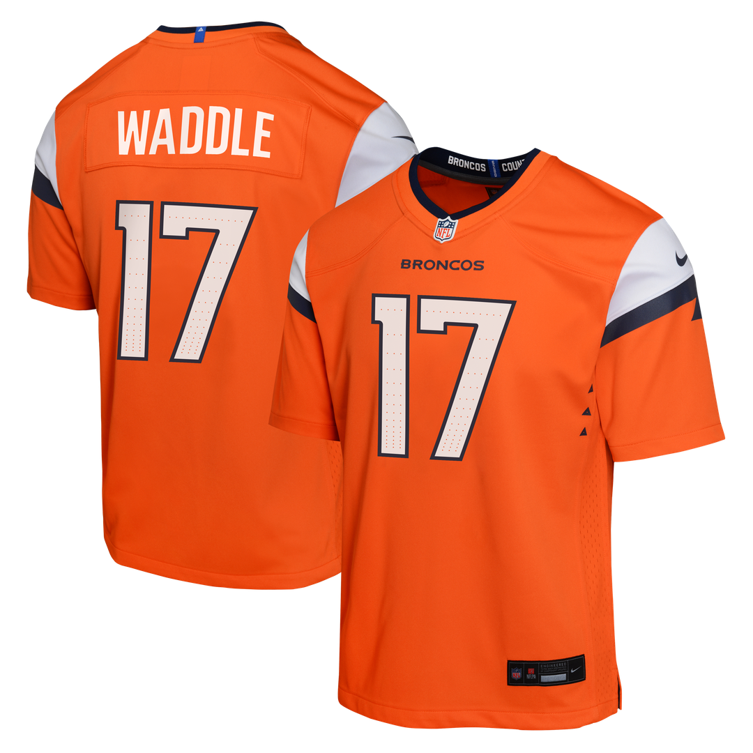 Jaylen Waddle Denver Broncos Nike Youth Game Jersey - Orange