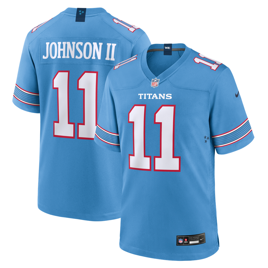 Jermaine Johnson II Tennessee Titans Nike Team Game Jersey - Light Blue