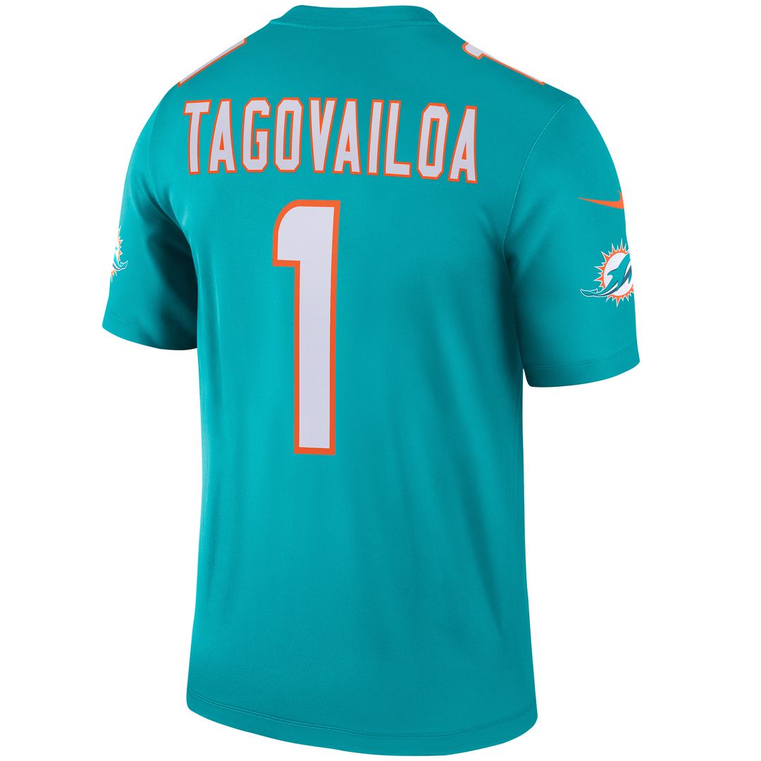 Tua Tagovailoa Miami Dolphins Nike Legend Player Performance Top - Aqua