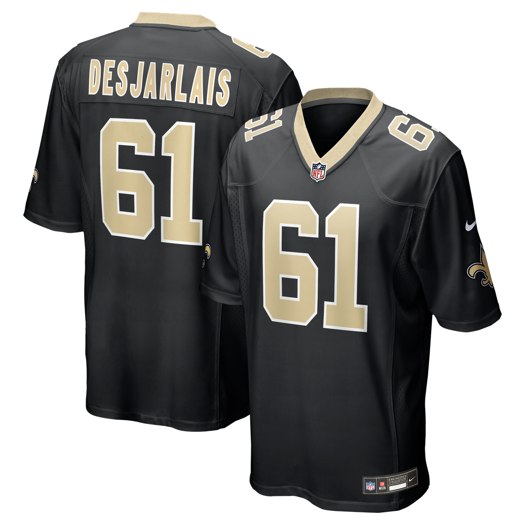 Drew Desjarlais New Orleans Saints Nike Game Player Jersey - Black