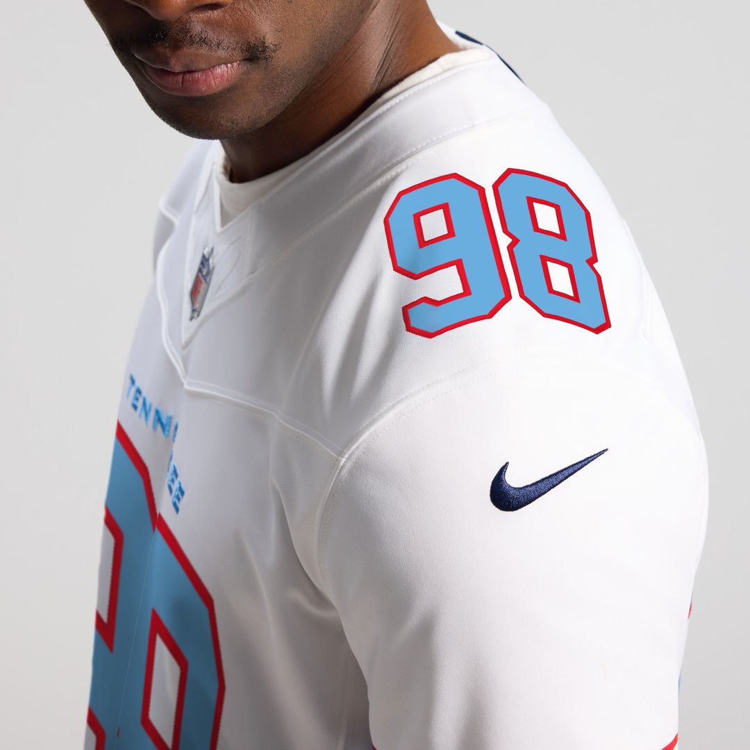 Jeffery Simmons Tennessee Titans Nike Vapor F.U.S.E. Sewn Down Limited Jersey - Light Blue