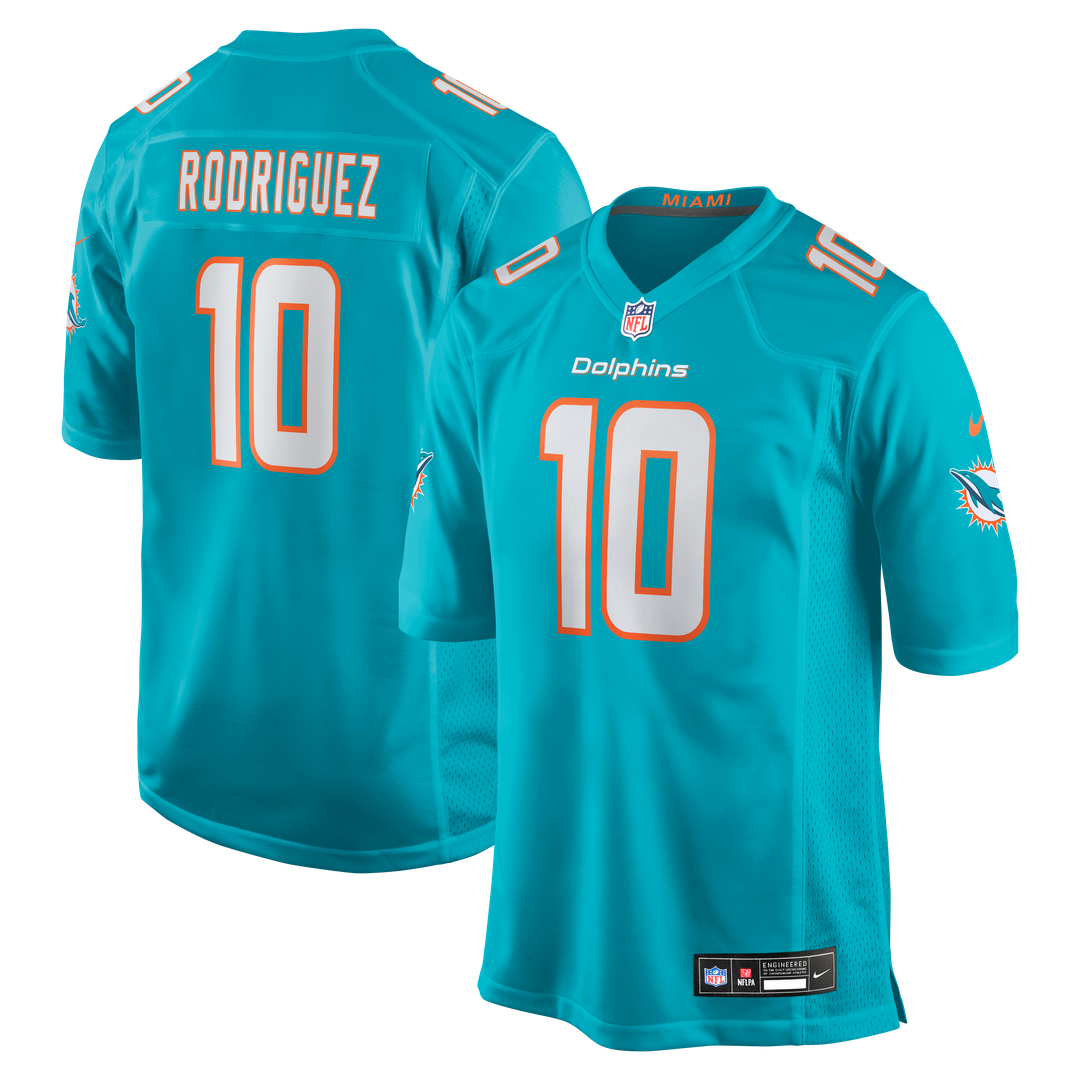 Jacob Rodriguez Miami Dolphins Nike Game Jersey - Aqua