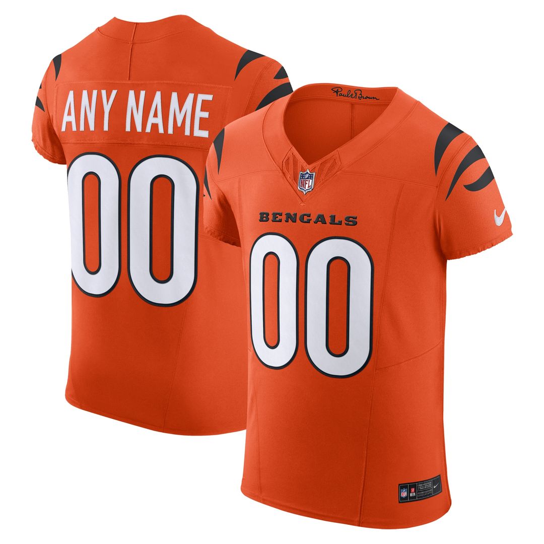 Cincinnati Bengals Nike Alternate Vapor F.U.S.E. Elite Custom Jersey - Men's Orange