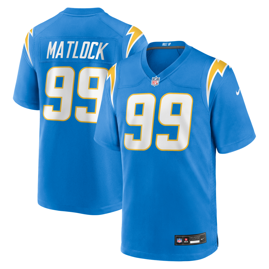 Scott Matlock Los Angeles Chargers Nike Team Game Jersey - Powder Blue