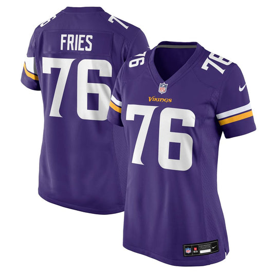 Will Fries Minnesota Vikings Women's Team Game Jersey - Purple