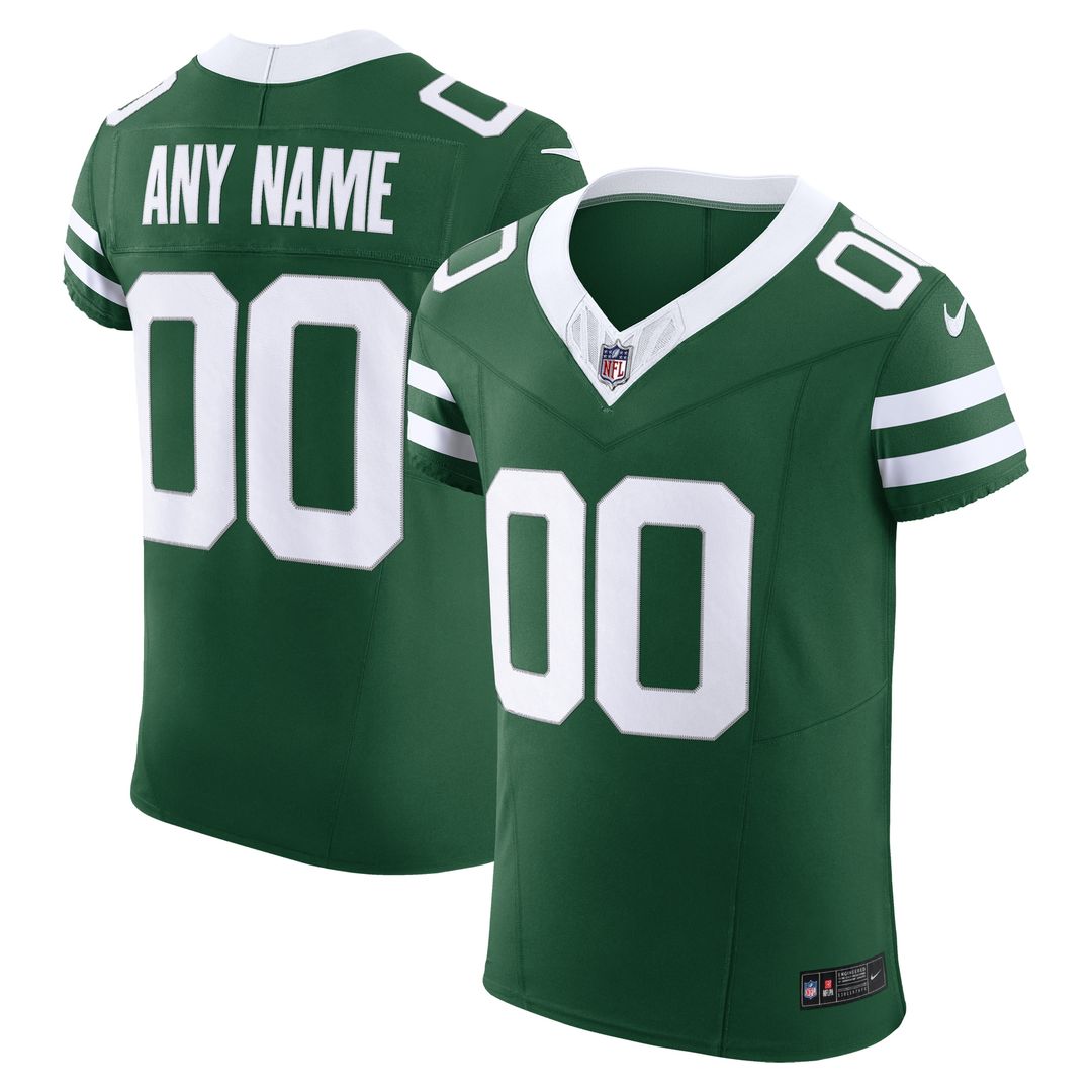New York Jets Nike Alternate Vapor F.U.S.E. Elite Custom Jersey - Legacy Black