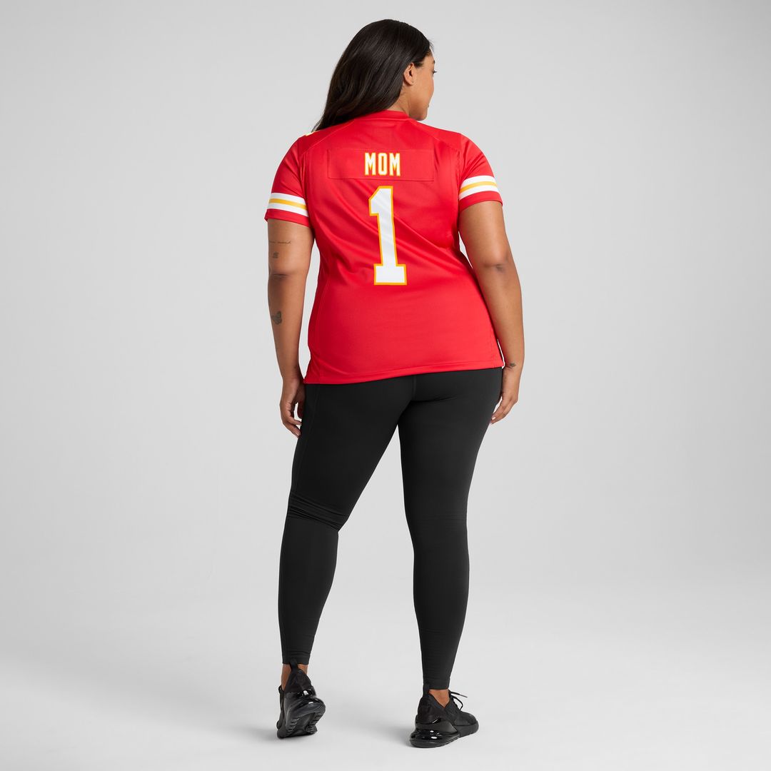 Number 1 Mom Kansas City Chiefs Nike Women's Game Jersey - Red