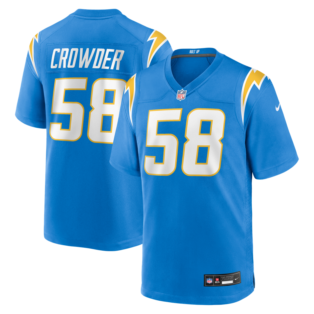 Tae Crowder Los Angeles Chargers Nike Team Game Jersey - Powder Blue