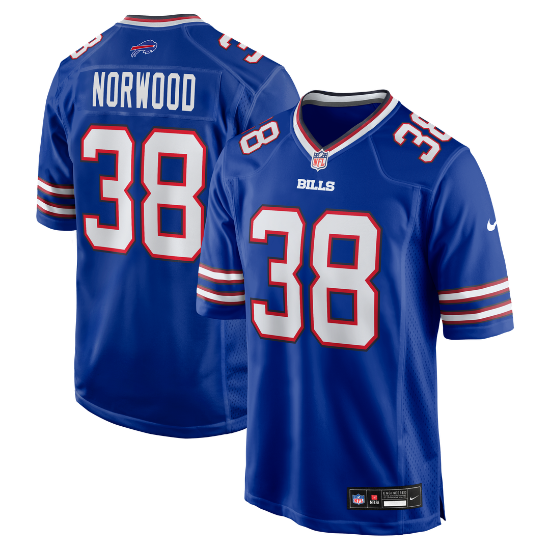 Tre Norwood Buffalo Bills Nike Team Game Jersey -  Royal