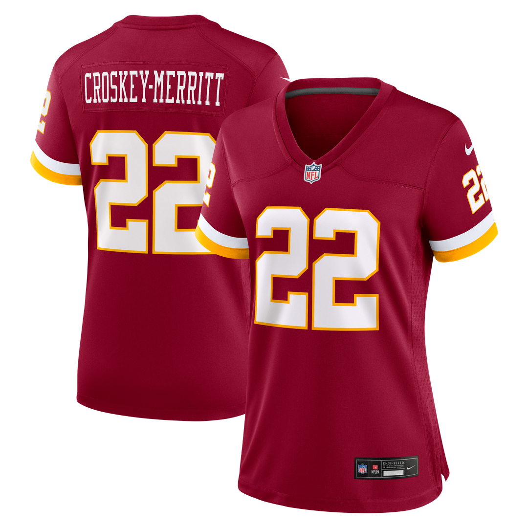 Jacory Croskey-Merritt Washington Commanders Nike Women's Hail Raiser Alternate Game Jersey - Black