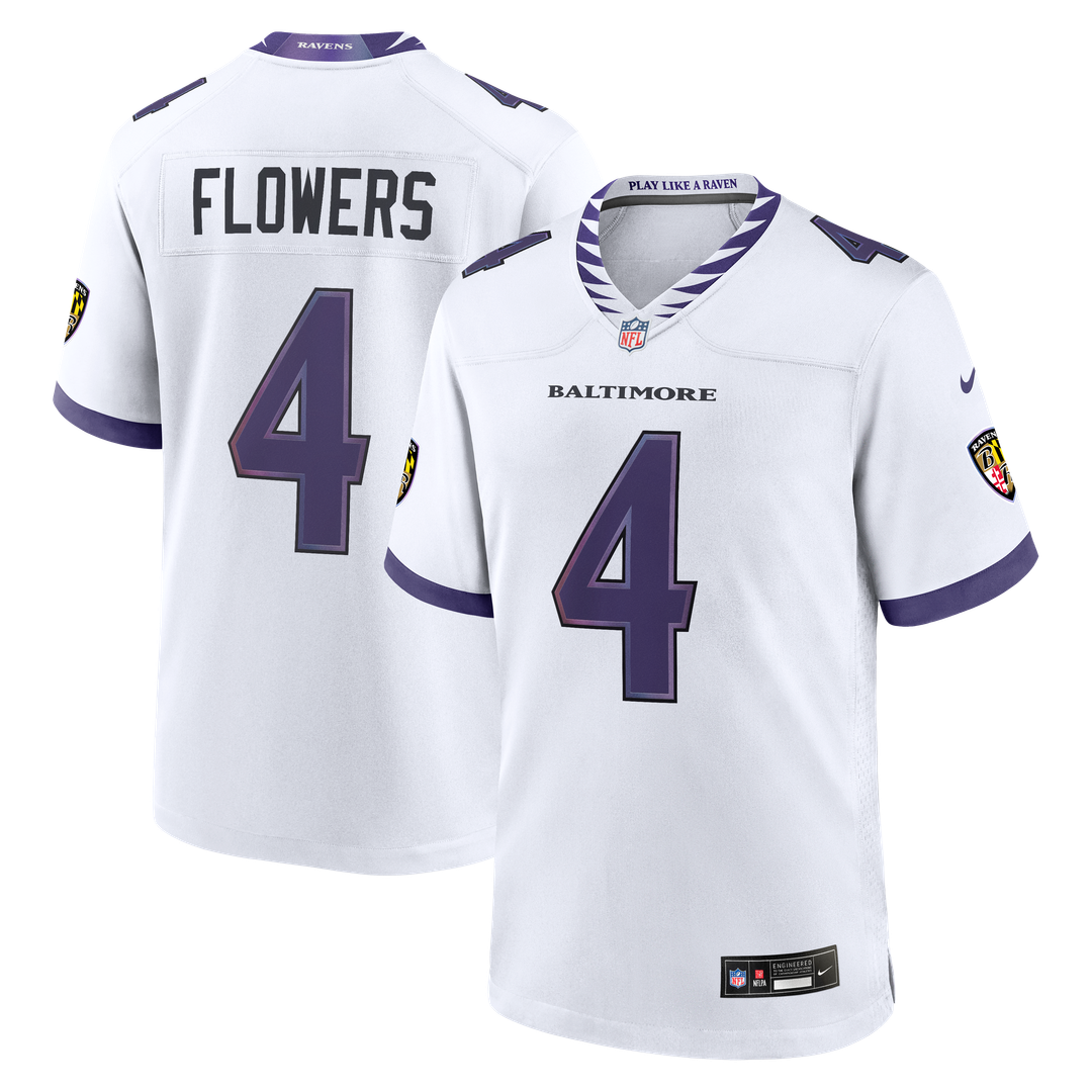 Zay Flowers Baltimore Ravens Alternate Game Jersey - Black