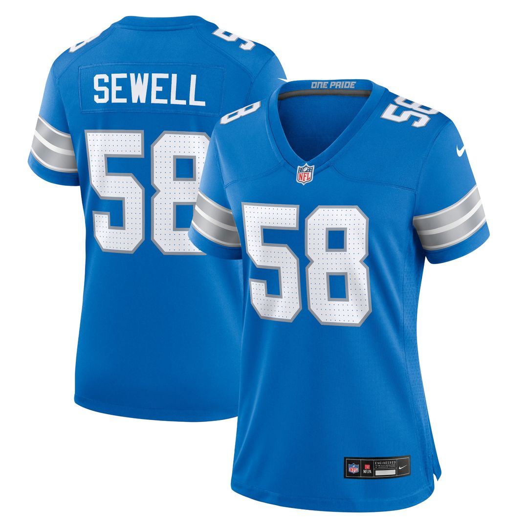 Penei Sewell Detroit Lions Nike Women's 2nd Alternate Game Jersey - Black