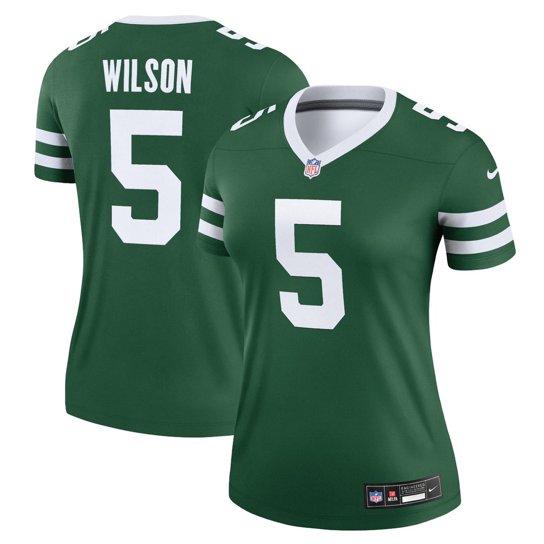 Garrett Wilson New York Jets Nike Women's Legend Player Performance Top - Legacy Green