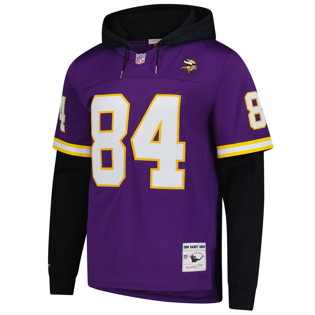 Randy Moss Minnesota Vikings Mitchell & Ness Player Name & Number Hoodie Legacy Jersey - Purple