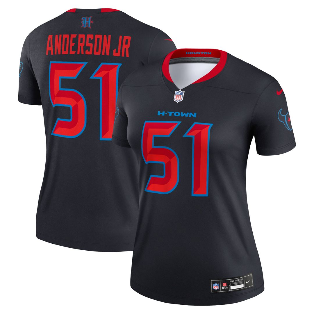Will Anderson Jr. Houston Texans Nike Women's Alternate Legend Player Performance Top -  Navy