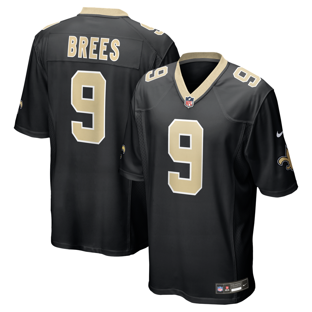 Drew Brees New Orleans Saints Nike Team Game Jersey -  Black