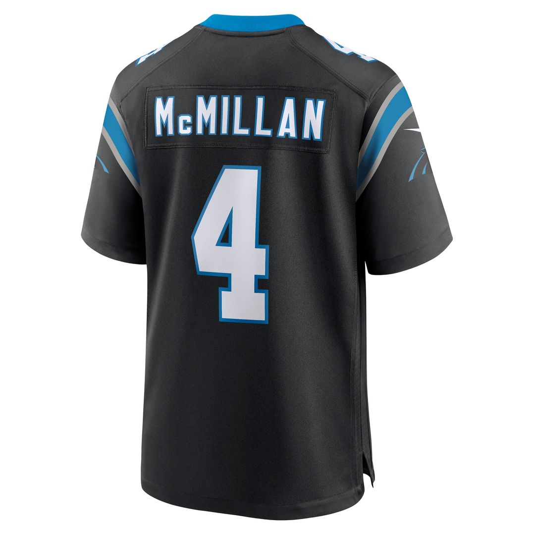 Tetairoa McMillan Carolina Panthers Nike Team Game Jersey - Black