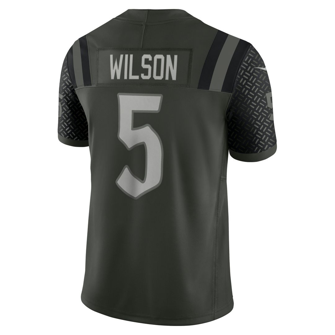 Garrett Wilson New York Jets Nike 2025 Rivalries Collection Stitched Limited Jersey - Gotham Green