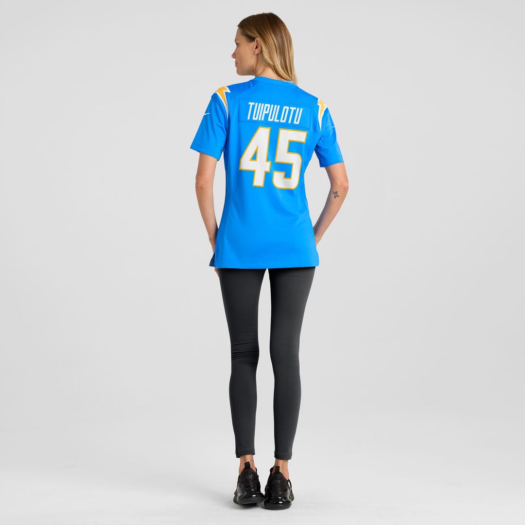 Tuli Tuipulotu Los Angeles Chargers Nike Women's Team Game Jersey - Powder Blue
