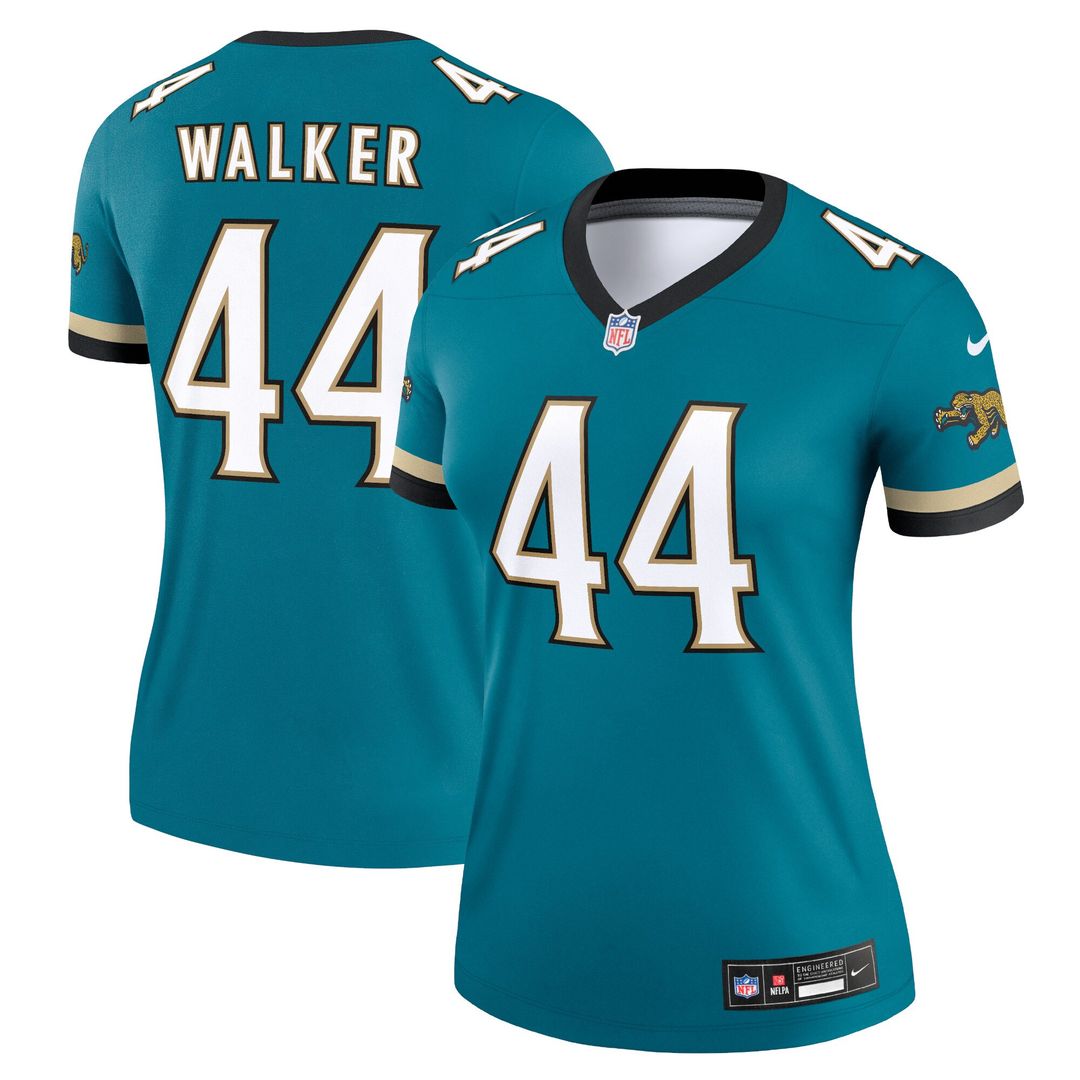 Travon Walker Jacksonville Jaguars Nike Women's Alternate Legend Player Performance Top - Prowler Throwback Teal