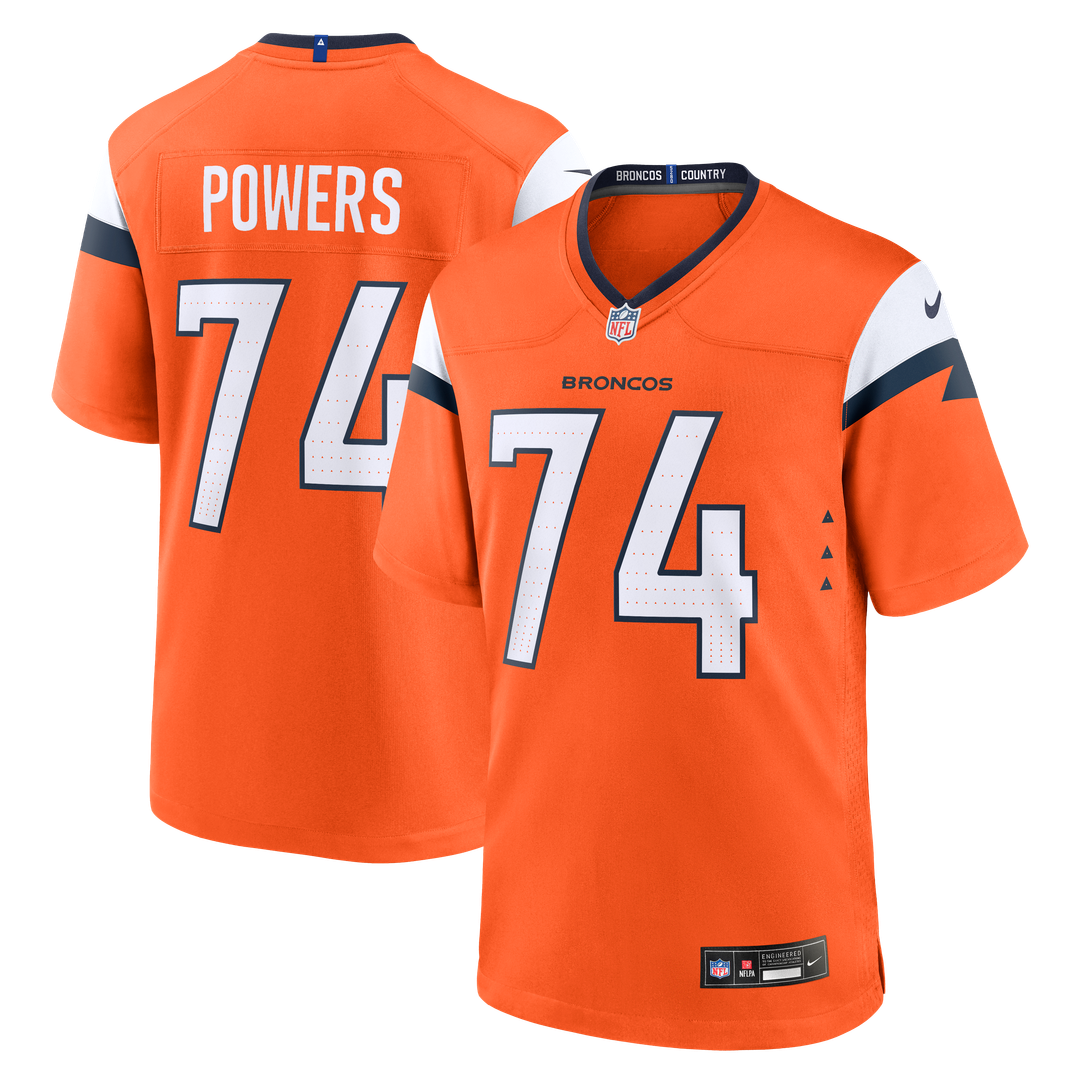 Ben Powers Denver Broncos Nike Team Game Jersey -  Orange