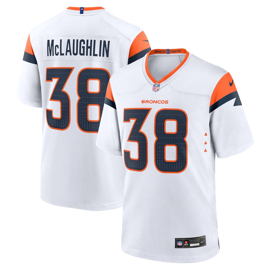 Jaleel McLaughlin Denver Broncos Game Jersey - White