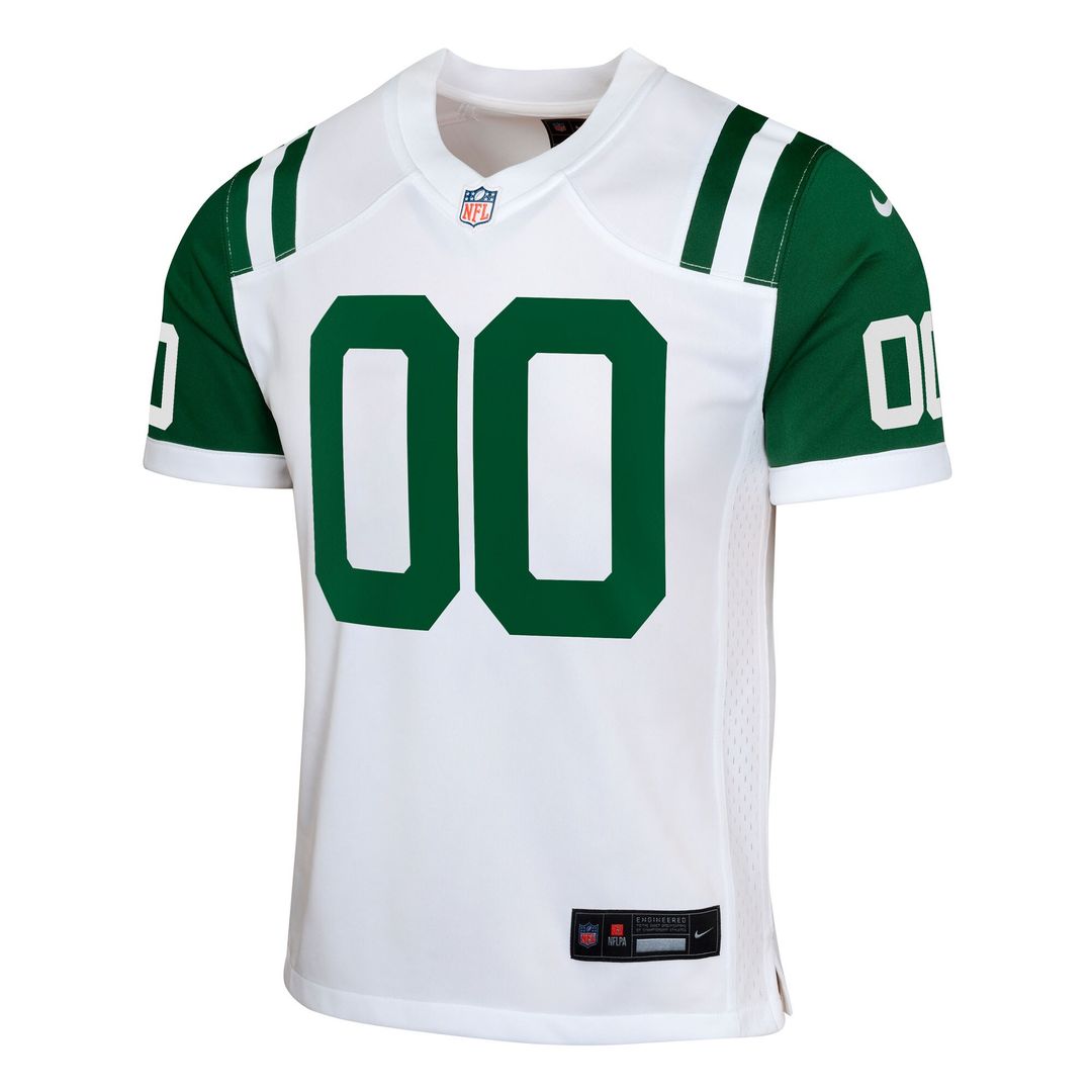 New York Jets Nike Youth Classic Alternate Custom Replica Jersey - White